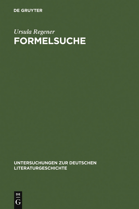 Formelsuche - Ursula Regener