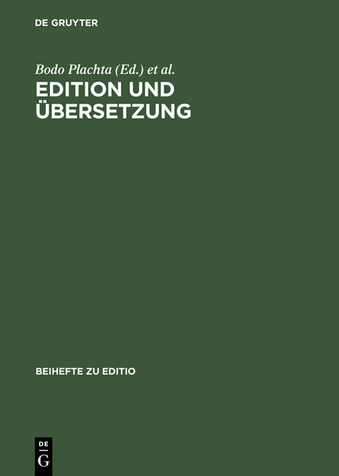 Edition und Übersetzung - 