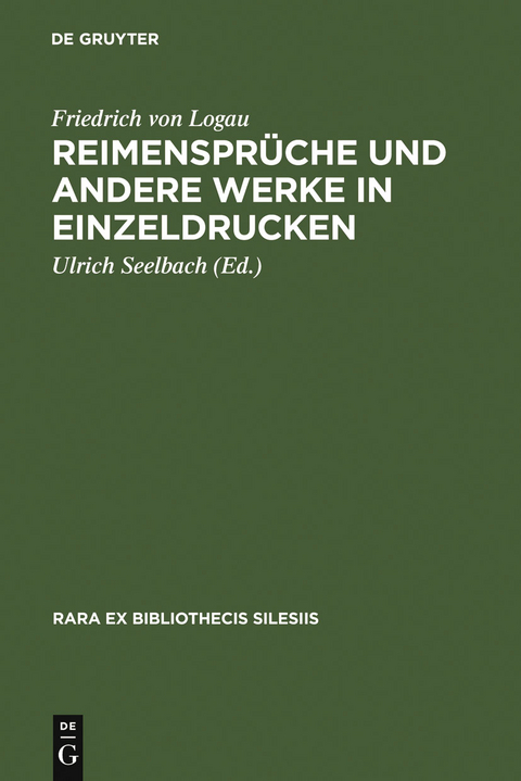 Reimensprüche und andere Werke in Einzeldrucken - 