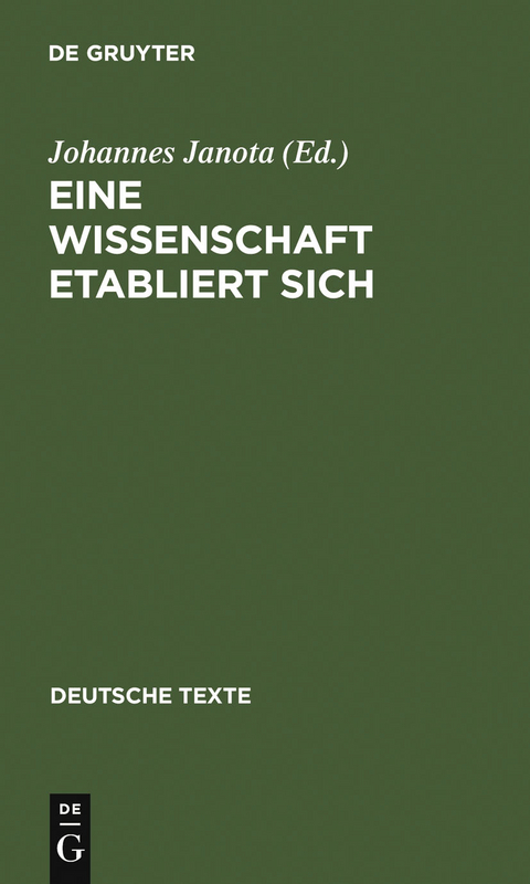 Eine Wissenschaft etabliert sich - 