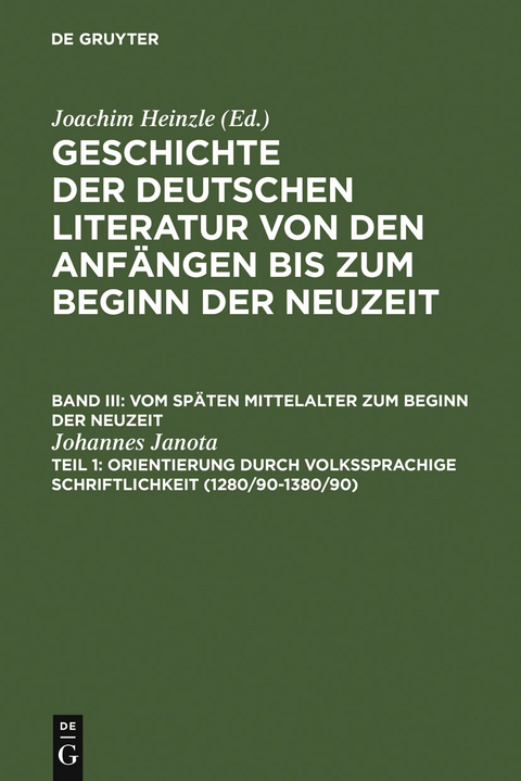 Orientierung durch volkssprachige Schriftlichkeit - Johannes Janota