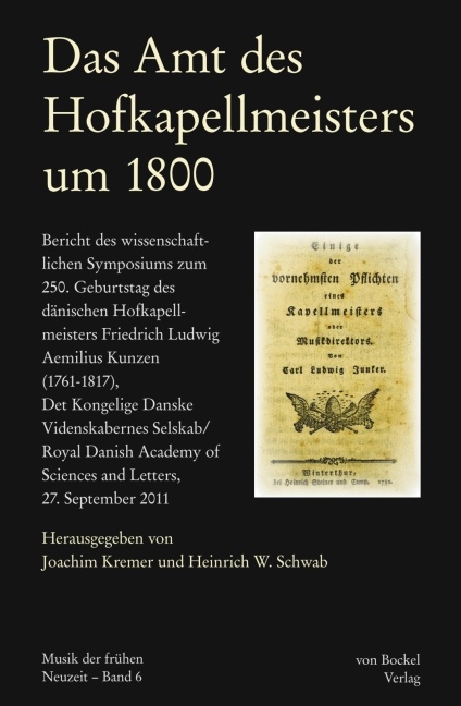 Das Amt des Hofkapellmeisters um 1800 - 