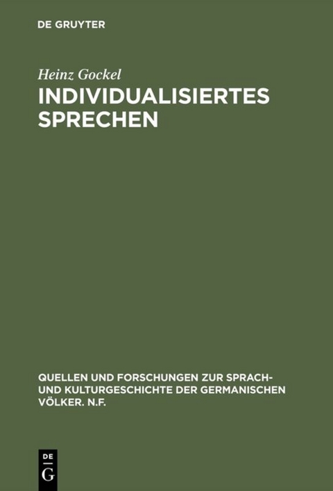 Individualisiertes Sprechen - Heinz Gockel