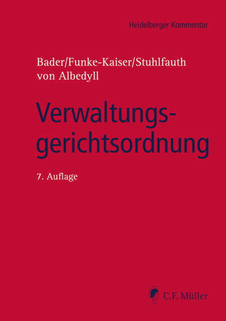 Verwaltungsgerichtsordnung - Johann Bader, Michael Funke-Kaiser, Thomas Stuhlfauth, Jörg von Albedyll