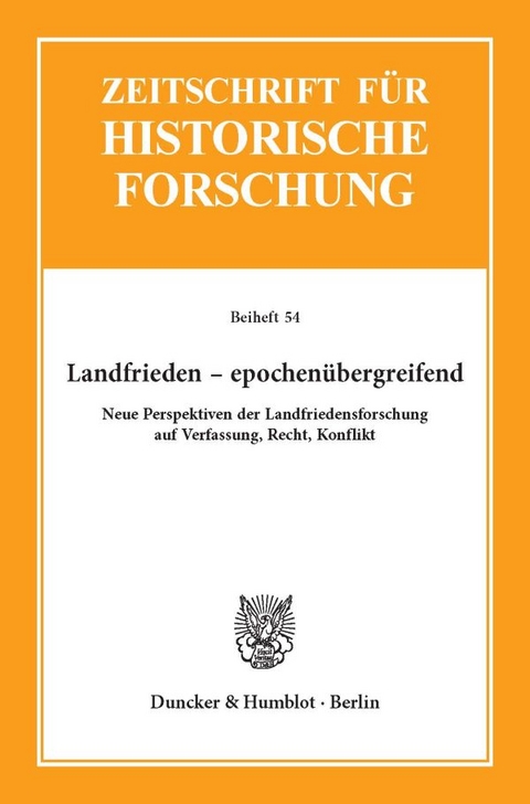 Landfrieden – epochenübergreifend. - 