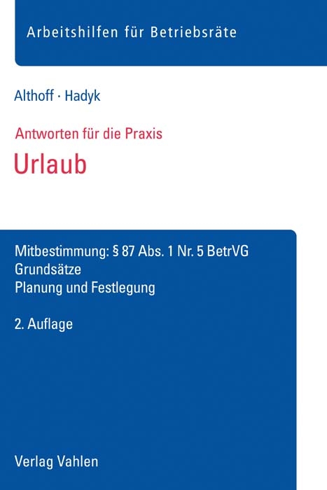 Urlaub - Lars Althoff, Marc Hadyk