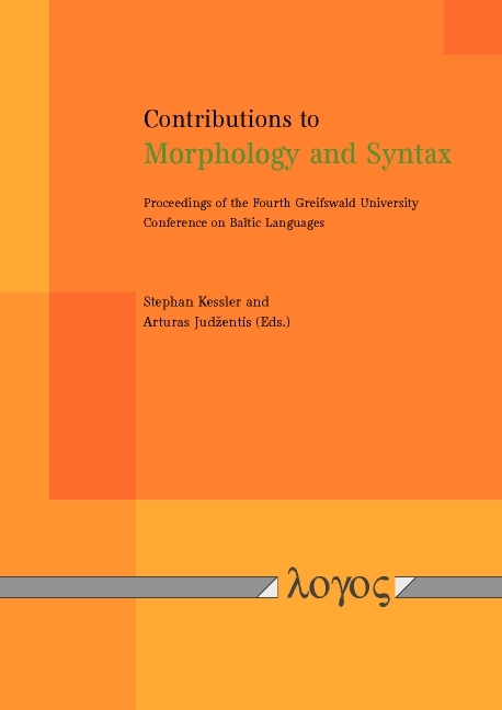 Contributions to Morphology and Syntax - 