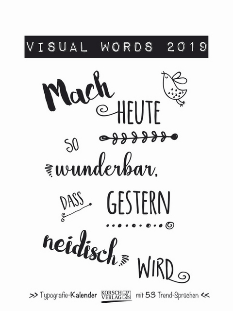 Visual Words Wochenkalender 244719 2019