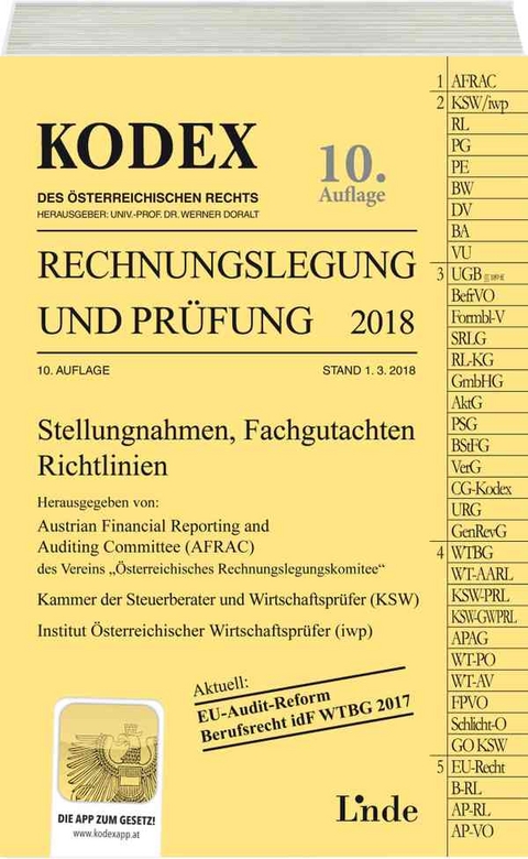 KODEX Rechnungslegung und Prüfung 2018 - Werner Gedlicka, Markus Knotek, Katharina Bakel-Auer