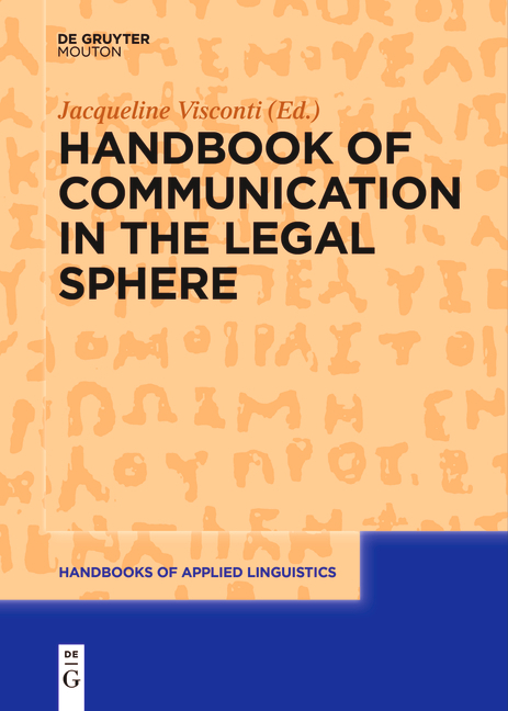 Handbook of Communication in the Legal Sphere - 