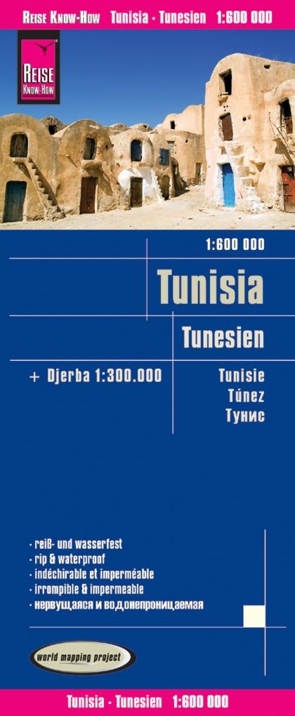 Reise Know-How Landkarte Tunesien (1:600.000) mit Djerba (1:300.000) - Reise Know-How Verlag Peter Rump