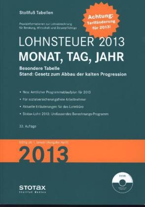 Lohnsteuer 2013 Monat, Tag, Jahr