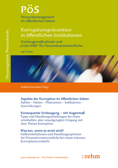 Korruptionsprävention in öffentlichen Institutionen - Ingo Sorgatz