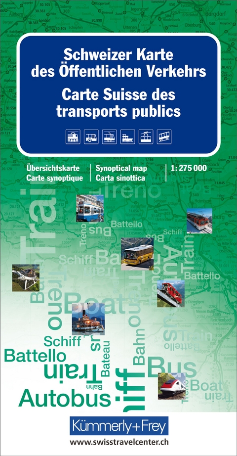 Kümmerly+Frey Schweiz, Karte des öffentlichen Verkehrs 1:275.000