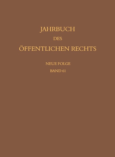 Jahrbuch des öffentlichen Rechts der Gegenwart. Neue Folge - 