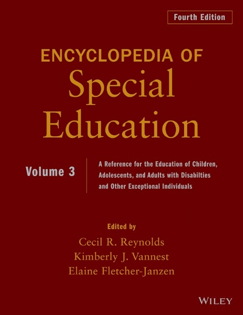 Encyclopedia of Special Education, Volume 3 - 