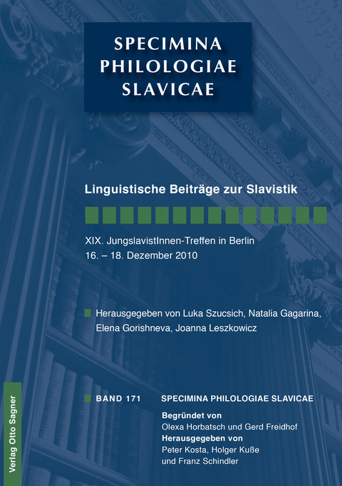 Linguistische Beiträge zur Slavistik - 