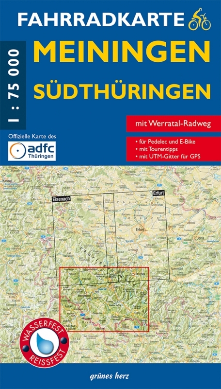 Fahrradkarte Meiningen, Südthüringen