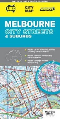 Melbourne City Streets & Suburbs Map 362 4th ed (waterproof) -  UBD Gregory's