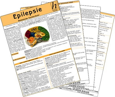 Epilepsie ( 2er-Set ) - Medizinische Taschen-Karte - Nadine K. N. Kneip