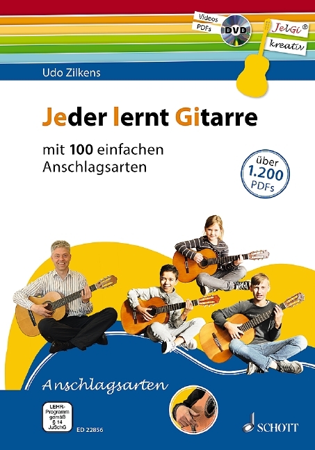 Jeder lernt Gitarre - mit 100 einfachen Anschlagsarten - Udo Zilkens