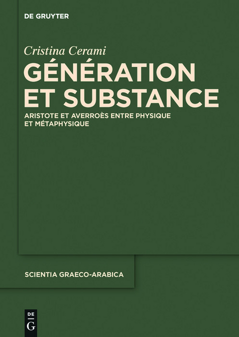 Génération et Substance -  Cristina Cerami