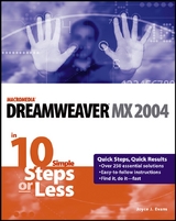 Dreamweaver MX 2004 in 10 Simple Steps or Less - Joyce J. Evans