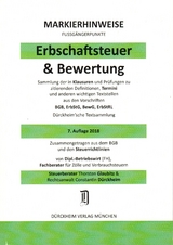 ERBSCHAFTSTEUER & BEWERTUNG Dürckheim-Markierhinweise/Fußgängerpunkte Nr. 1835 für das Steuerberaterexamen, 7. Aufl. 2018 /192. EL - Glaubitz, Thorsten; Dürckheim, Constantin; Glaubitz, Thorsten; Dürckheim, Constantin von