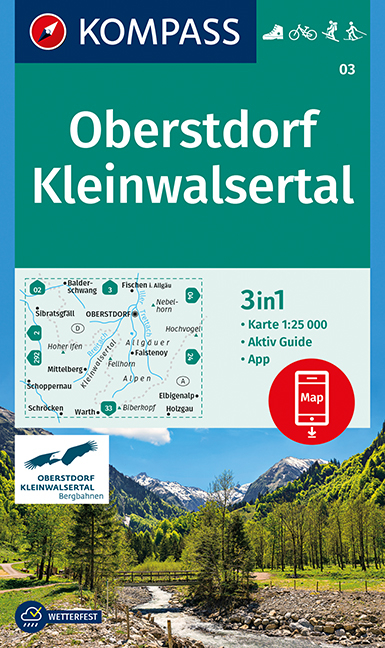 KOMPASS Wanderkarte Oberstdorf, Kleinwalsertal - 