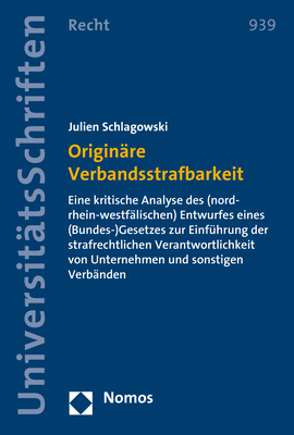 Originäre Verbandsstrafbarkeit - Julien Schlagowski