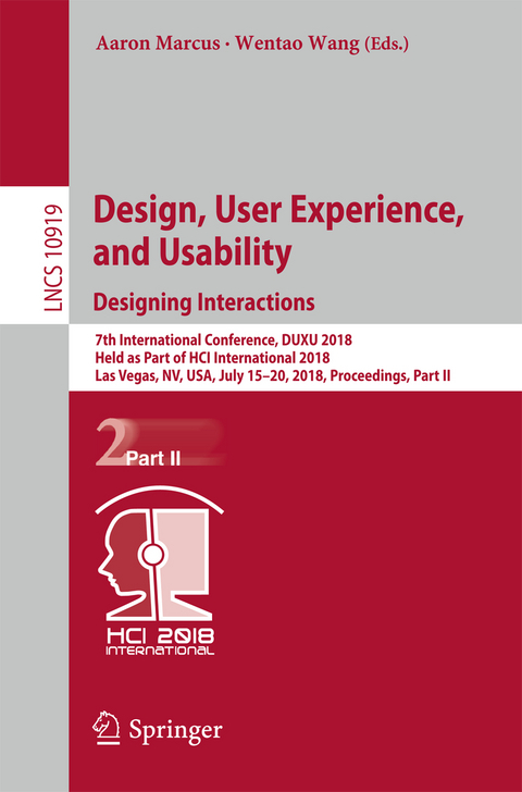 Design, User Experience, and Usability: Designing Interactions - 