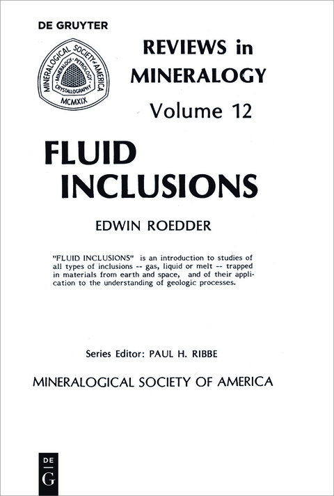 Fluid inclusions - Edwin Roedder