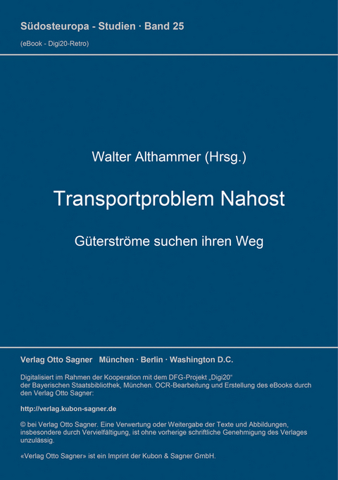 Transportproblem Nahost. Güterströme suchen ihren Weg - 