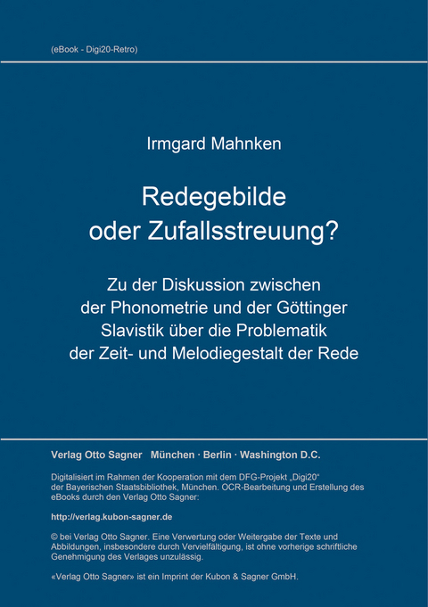 Redegebilde oder Zufallsstreuung? - Irmgard Mahnken