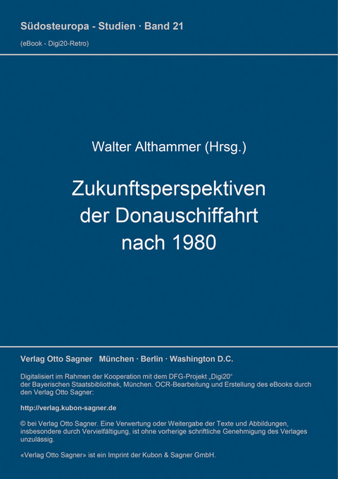 Zukunftsperspektiven der Donauschiffahrt nach 1980 - 