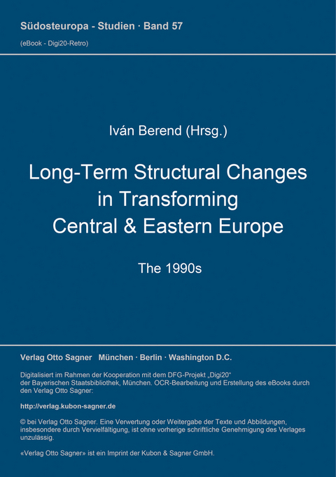 Long-Term Structural Changes in Transforming Central & Eastern Europe (The 1990s) - 