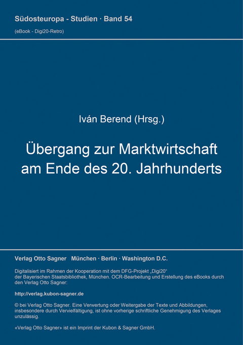 Übergang zur Marktwirtschaft am Ende des 20. Jahrhunderts - 