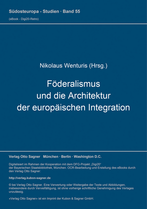 Föderalismus und die Architektur der europäischen Integration - 