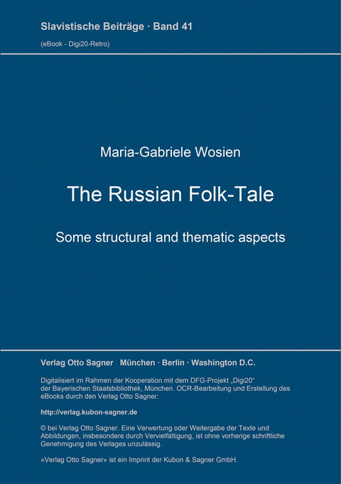 The Russian Folk-Tale - Maria-Gabriele Wosien