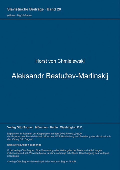 Aleksandr Bestužev-Marlinskij - Horst Von Chmielewski