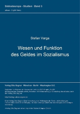 Wesen und Funktion des Geldes im Sozialismus - Stefan Varga