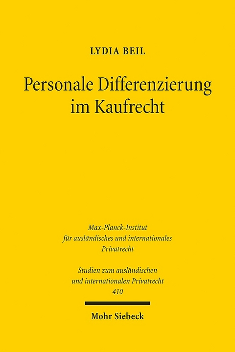 Personale Differenzierung im Kaufrecht - Lydia Beil