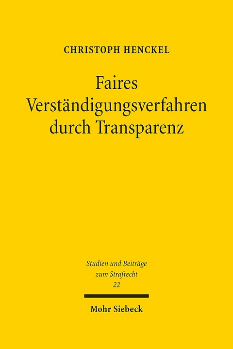 Faires Verständigungsverfahren durch Transparenz - Christoph Henckel