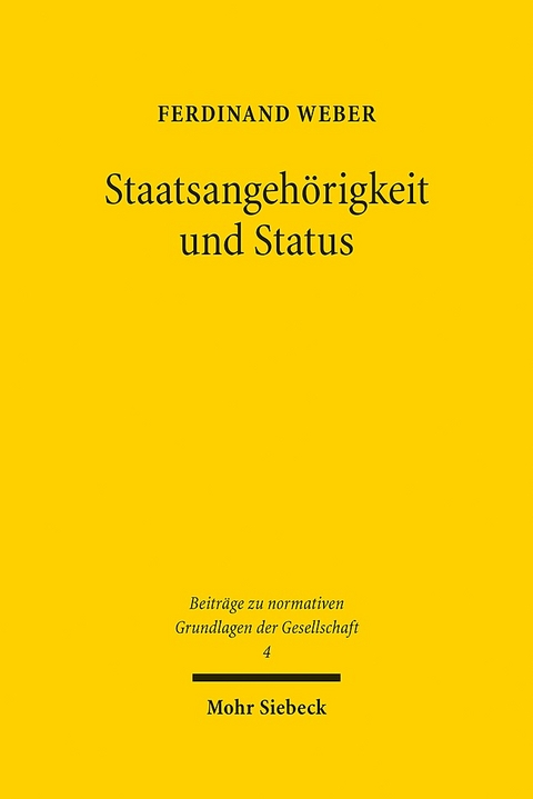 Staatsangehörigkeit und Status - Ferdinand Weber