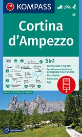 KOMPASS Wanderkarte 55 Cortina d'Ampezzo