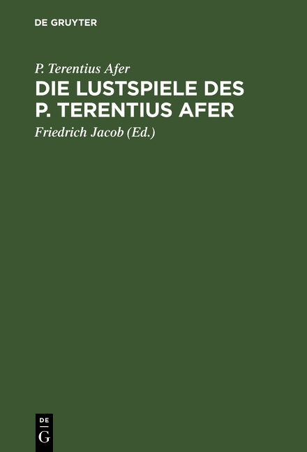 Die Lustspiele des P. Terentius Afer - P. Terentius Afer