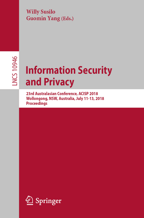 Information Security and Privacy - 