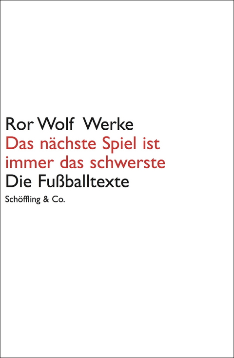 Das nächste Spiel ist immer das schwerste - Ror Wolf