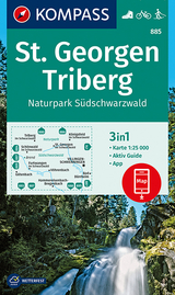 KOMPASS Wanderkarte St. Georgen, Triberg, Naturpark Südschwarzwald - 