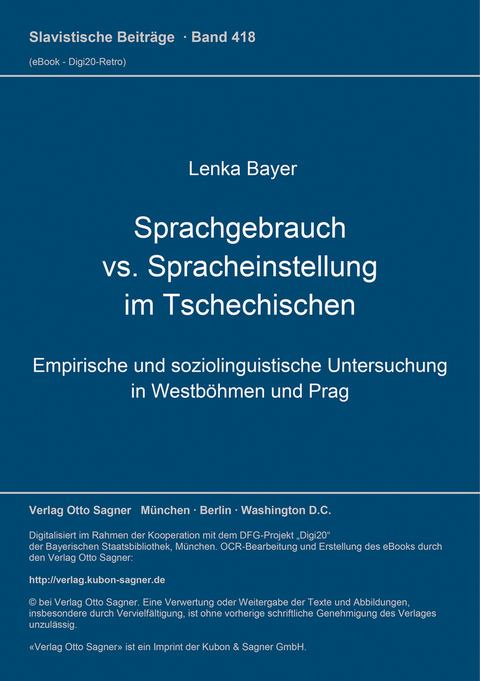 Sprachgebrauch vs. Spracheinstellung im Tschechischen - Lenka Bayer